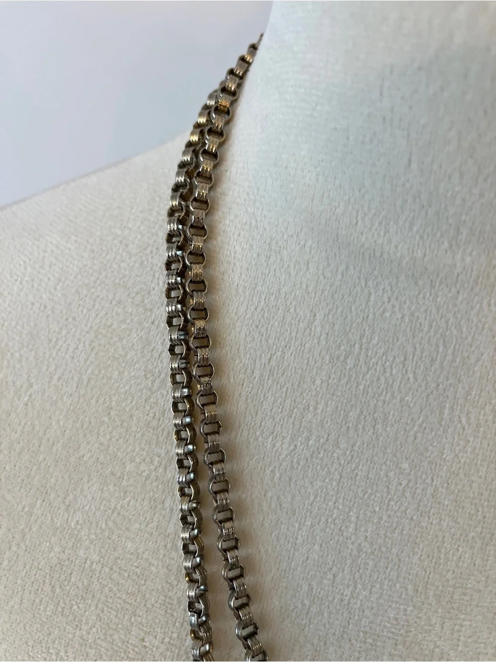 Elegant Silver-Tone Box Chain Necklace